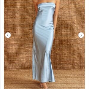 Altar'd State Strapless Light Blue Dress
